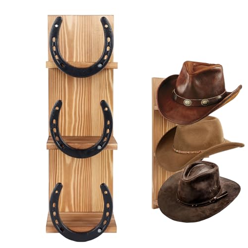 Stuffygreenus Cowboy Hat Hanger Wall Mount Rustic Farmhouse Towel Holder