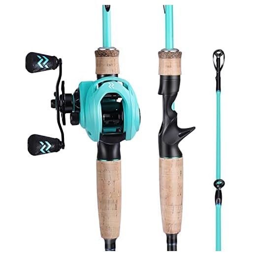 Sougayilang Fishing Rod and Reel Combo, 2-Piece M/MH Fishing Pole with Baitcasting Reel Set, Baitcaster Combo-5.9ft with Left Hand Reel