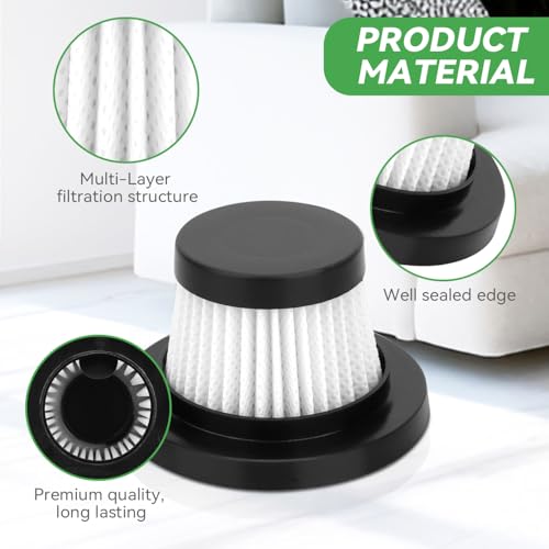 Image of Hepa Filter Replacement for Handheld Vacuum Cleaner as Seen on TV: Washable and Reusable Filters Fit for Compact Cordless Handheld Vacuum Cleaner (14 Pack)