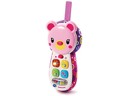 VTech- Teléfono Interactivo de Juguete para entretener y divertir al bebé, Color Rosa (3480-502757)