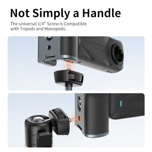 Image of Yantralay Street Shooting Grip Compatible with Insta 360 X5 / X4 Air | Ergonomic Handle with Quick Release Remote Control 10m Range | Vlogging Hand Grip for Insta 360 X5