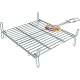 Homestyle Parrilla Barbacoa, Acero Inoxidable, Plata