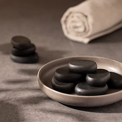 Navaris hot stone massage set - 18x massagestenen in verschillende maten - Thermodynamische massagestenen - Voor een… - Image 3