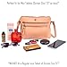 Leather Crossbody bags for Women Small Genuine Nappa Purse Multi Zip Pocket Travel Sling Handbag with Adjustable Strap (Peach Nappa)