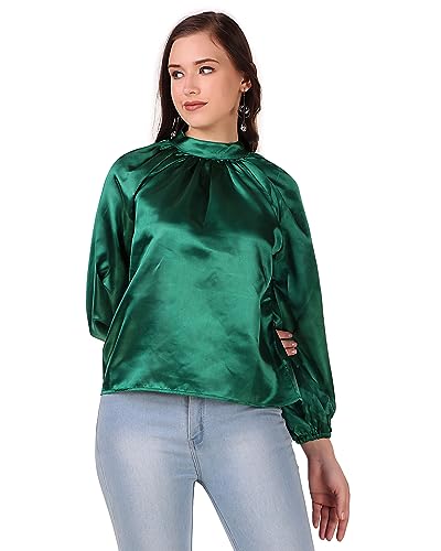 Image of BoheeWohee Women's Full Sleeves Casual Satin Top