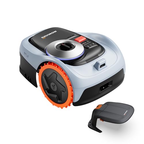 Segway Navimow i206 AWD Robot Lawn Mower Wire Free with Garage S, All-Wheel Drive for 45% Slopes, EFLS NRTK + Vision Auto Mapping, Covers 0.15 Acre (Garage Shipped Separately)