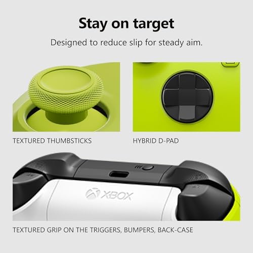 XBOX Core Wireless Gaming Controller – Electric Volt – XBOX Series X|S, XBOX One, Windows PC, Android, and iOS - Electric Volt Controller Edition - 2