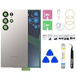 Phoupair Back Glass Replacement for Samsung Galaxy S25 Ultra with Professional Repair Tool Kit (Titanium Gray)