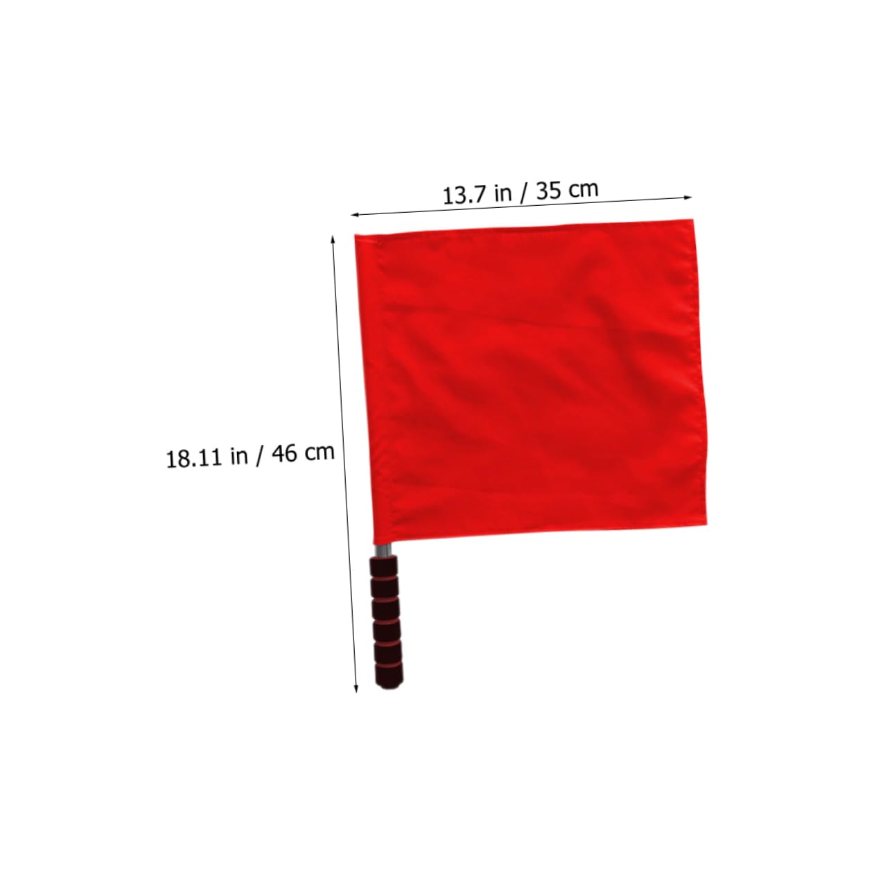 BCOATH 3 Pack Stainless Steel Referee Flags Signal Flags for Soccer Portable Handheld