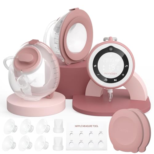 Momcozy V1 Pro Wearable Breast Pump, Hospital-Grade Pocket Primary Pump, Hands-Free Portable Pump with Lightweight Visible Cups for Real Milk Removal