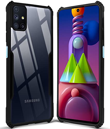 Image of Jkobi Hard PC Crystal Bumper Shockproof Back Cover Case for Samsung Galaxy M51 with Camera Protection (Matte Black)