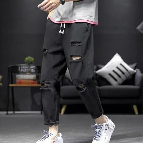 Men Jeans Harem Streetwear Trousers Wide Leg Cowboy Pants3