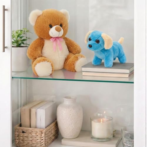 Image of Tabitha Stuffed Toys-Ultra Soft Plush Toy for Kids | Birthday Gifts for Kids and Girls | (Combo of 2 Toys 30 Cm Sandal Teddy & 25 Cm Blue Dog)