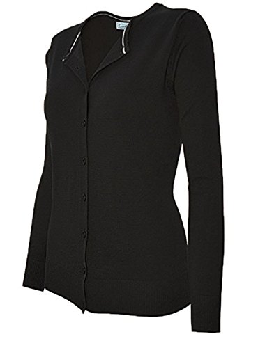 Women's Solid Basic Stretch Button Down Knit Sweater Cardigan