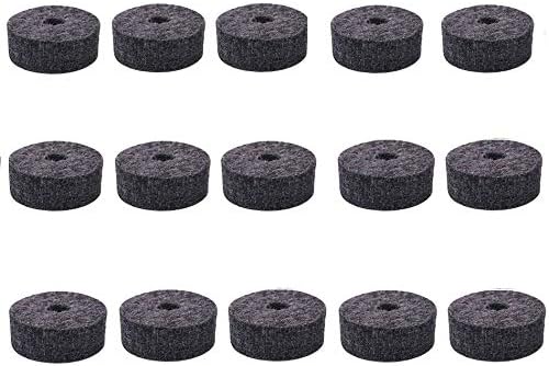 Round Soft Grey Cymbal Stand Felt Washer Replacement for Drum Set of 15（1.57 Inch)
