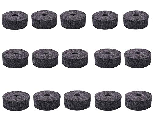 Round Soft Grey Cymbal Stand Felt Washer Replacement for Drum Set of 15（1.57 Inch)