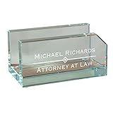 Personalized Glass Business Card Holder, 2