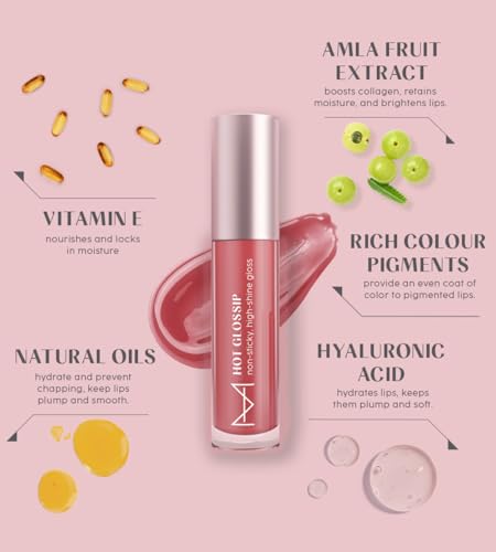 Image of House Of Makeup Non-sticky gloss | High-shine lip gloss for pigmented lips | Lip gloss with hyaluronic acid | Zero stickiness (Pinky Swear)