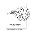 Eleville 8X10 Unframed North Carolina United States Country View Abstract Road Modern Map Art Print Poster Wall Office Home Decor Minimalist Line Art Hometown Housewarming wgn189 #5