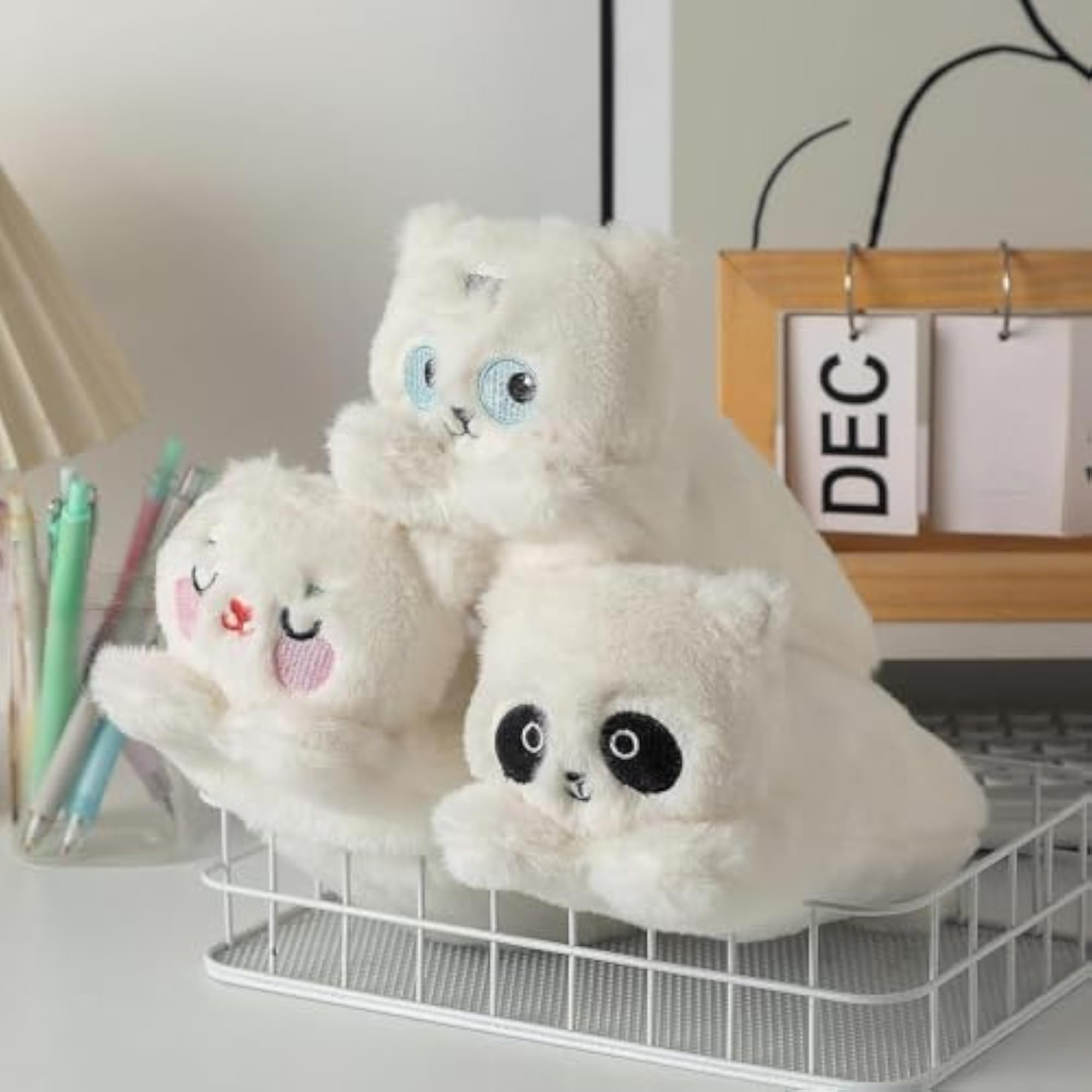 Plush Animal Pencil Case for Kids, Cartoon Design