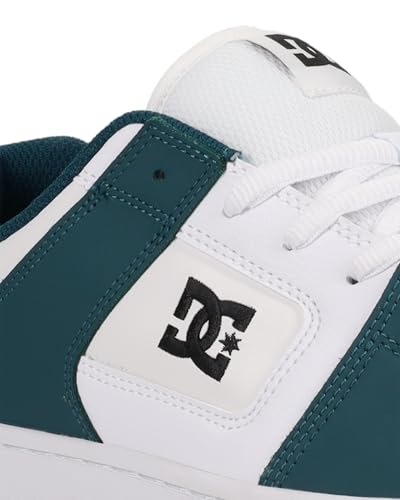 DC Men's Manteca 4 Skate Shoe, Teal/White/Black, 142