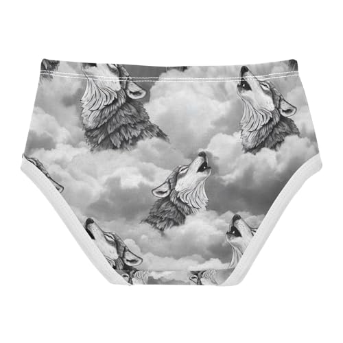 Cool Wolf Gray Toddler Girls Panties, Girls' Underwear, 2T–8 Years2