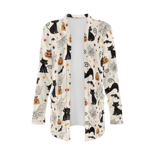 Image of Cardigan Sweaters for Women Long Sleeve Cardigan Soft Drape Open Front Fall Dusters V-Neck Jackets Dressy Loose Coat