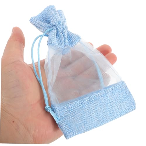 Bolsas de tela para sachets, 10 unidades, Azul miniatura 3