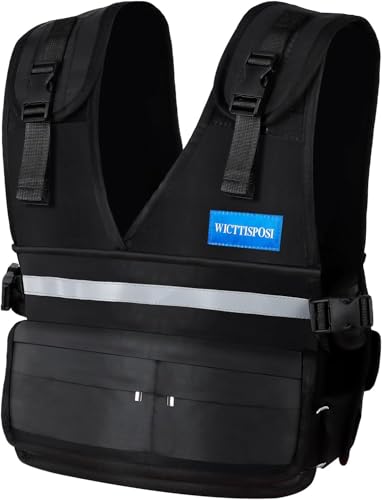 Image of Adjustable Washable Weighted Vest for Women Men, Flexible Cushioning & 4-Layer Breathable Fabric, V-Neck for Walking, Running & Strength Training