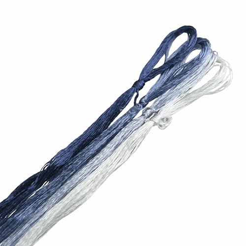 Image of 4 Skeins Mulberry Silk Floss Embroidery Thread Floss-Cross Stitch Threads China Silk Woven Jewelry Threads DIY Sewing Kits (18)