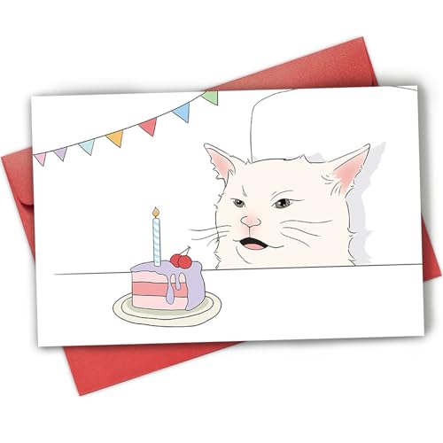 Gevinna Funny Cat Meme Birthday Card