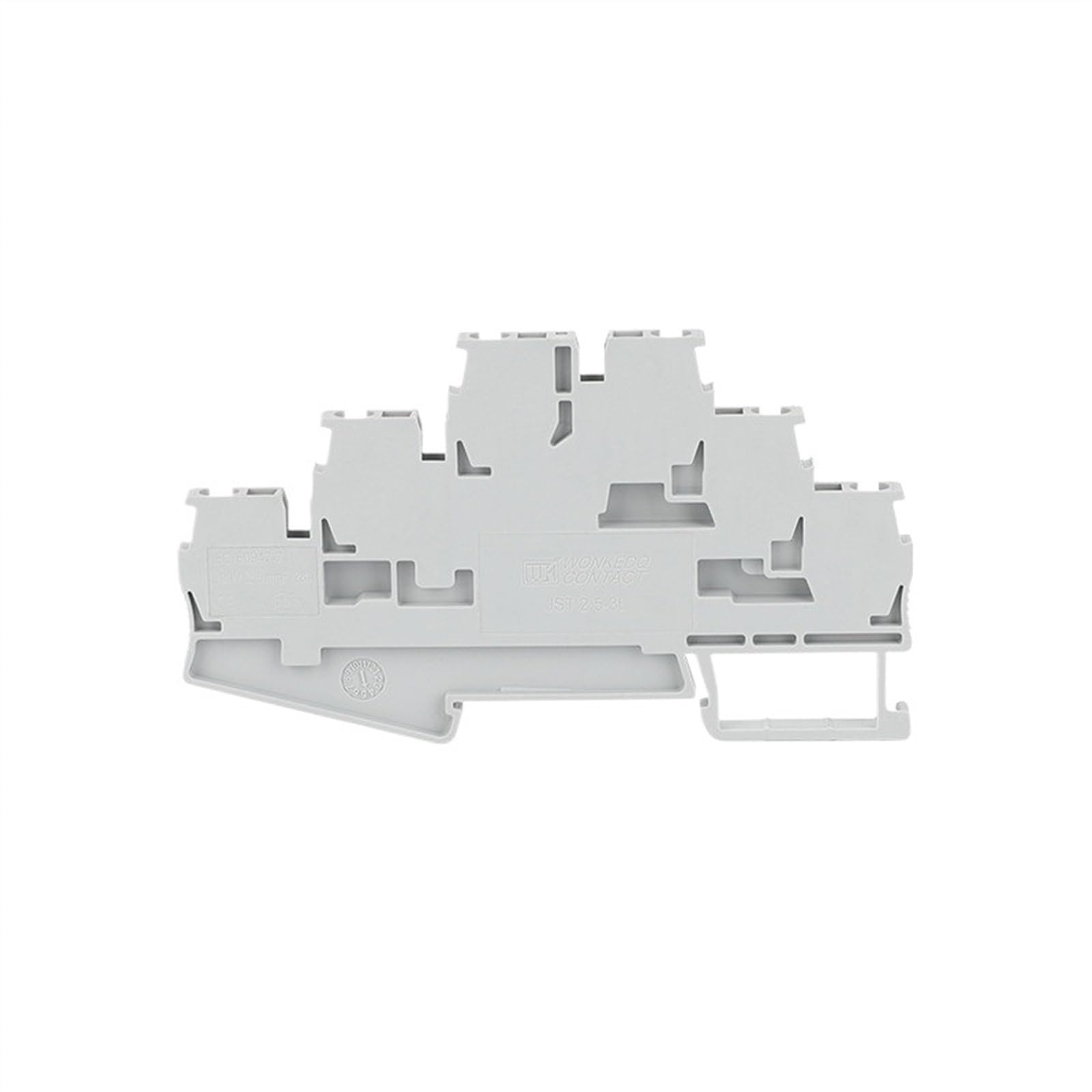 Terminale connettore 5 pezzi ST2.5-3L gabbia a molla 2.5mm2 3 livello tre cablaggio spina del cavo elettrico ST 2.5-3L morsettiera su guida Din(Blue)