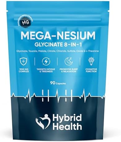 Mega-nesium Glycinate 8-in-1 Supplement 1800 MG | 90 Vegan Capsul...