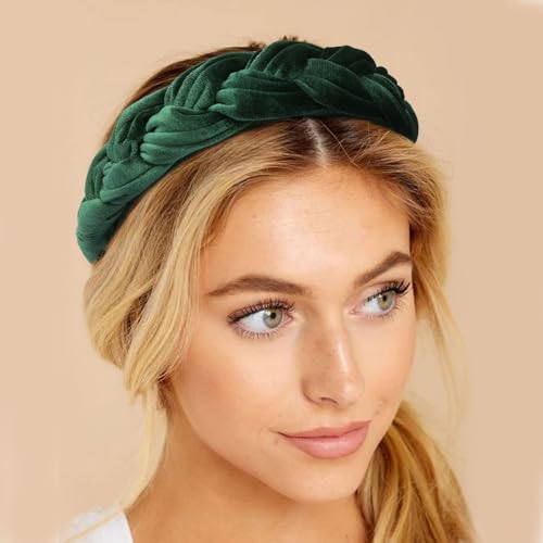 Image of DRESHOW Velvet Braided Headband Women Hair Hoop Elastic Hair Bands Fashion Headbands for Women