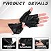 Styquenzer Black Leather Fingerless Gloves Half Palm Half Finger PU Leather Gloves for Women Dancing Punk Gothic Fingerless Glove Mittens Steampunk Retro Punk Biker Glove
