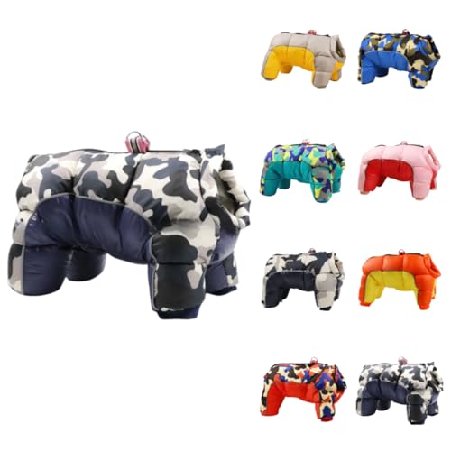 TAKEY 犬服 冬服 ダウンジャケット 暖かい 迷彩コート ペット服 中小型犬 ドッグジャケット 夜間反射 犬服 防水 防風 四足 ベルトループ 背中なし 軽量 ペット服大型犬用冬服 ペット服 犬服 お出かけ 猫服 ふわふわダウンベスト風コート 犬服各種