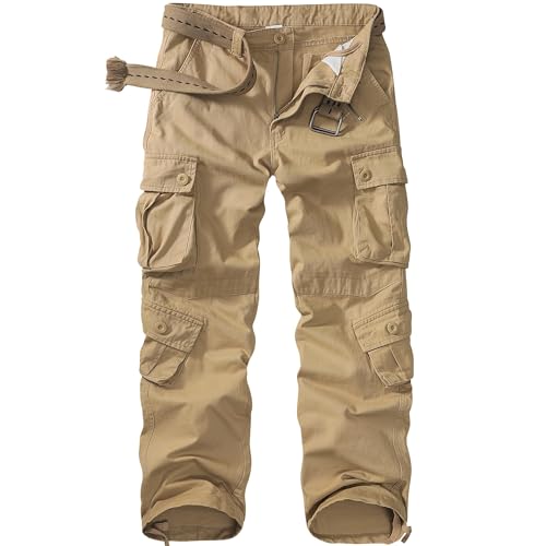 Photo de Jessie Kidden Pantalon de Travail Style Cargo - Multipoches pour Homme