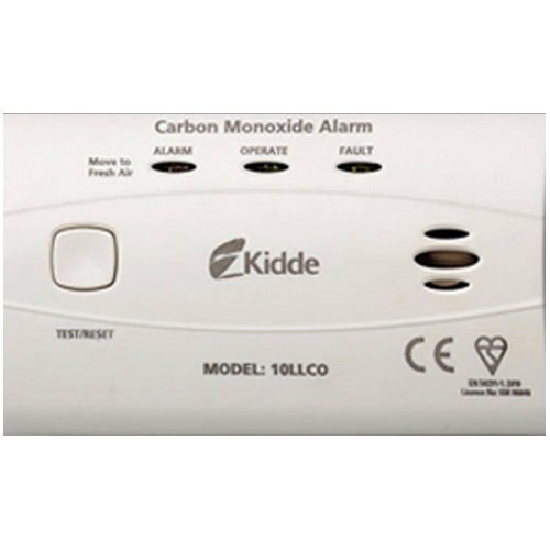 Kidde Fyrnetics 10LLCO Carbon Monoxide Alarm Detector Sealed In Lithium Battery (10 Year Guarantee)