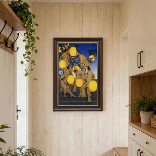Impression giclée Maxfield Parrish toile avec cadre à suspendre 20x30