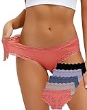 ADOVAKKER Women's Underwear Low Rise Lady Microfiber Soft Comfortable Breathable Briefs Hipster Panties Multipack