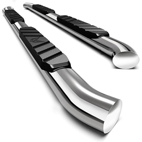 MaxMate 3.5" Oval Nerf Bar Side Steps Compatible with 2019-2025 Chevy Silverado GMC Sierra 1500; 2020-2025 2500 3500HD (Not Fit 19 LD) | Double Cab | SS2C35087MX | Side Rails Running Boards Cover