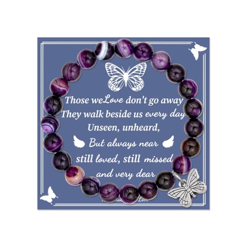 Image of LINY Memorial Gifts for Loss of Loved One Grief Memorial Bracelet Sympathy Gift for Loss of Mom Dad