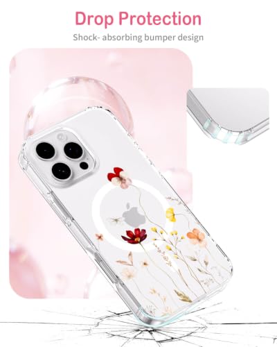 Coque iPhone 16 Pro Max MagSafe fleurs sauvages idée cadeau - 3