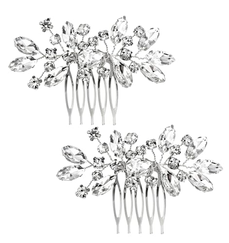 2er Set Haarschmuck Silber, Haarkamm Braut Silber – Stabile Metallkämme mit Kristallbesatz für Brautfrisuren, Hochsteckfrisuren & Festtagsstyles 2er Set Haarschmuck Silber, Haarkamm Braut Silber – Stabile Metallkämme mit Kristallbesatz für Brautfrisuren, Hochsteckfrisuren & Festtagsstyles