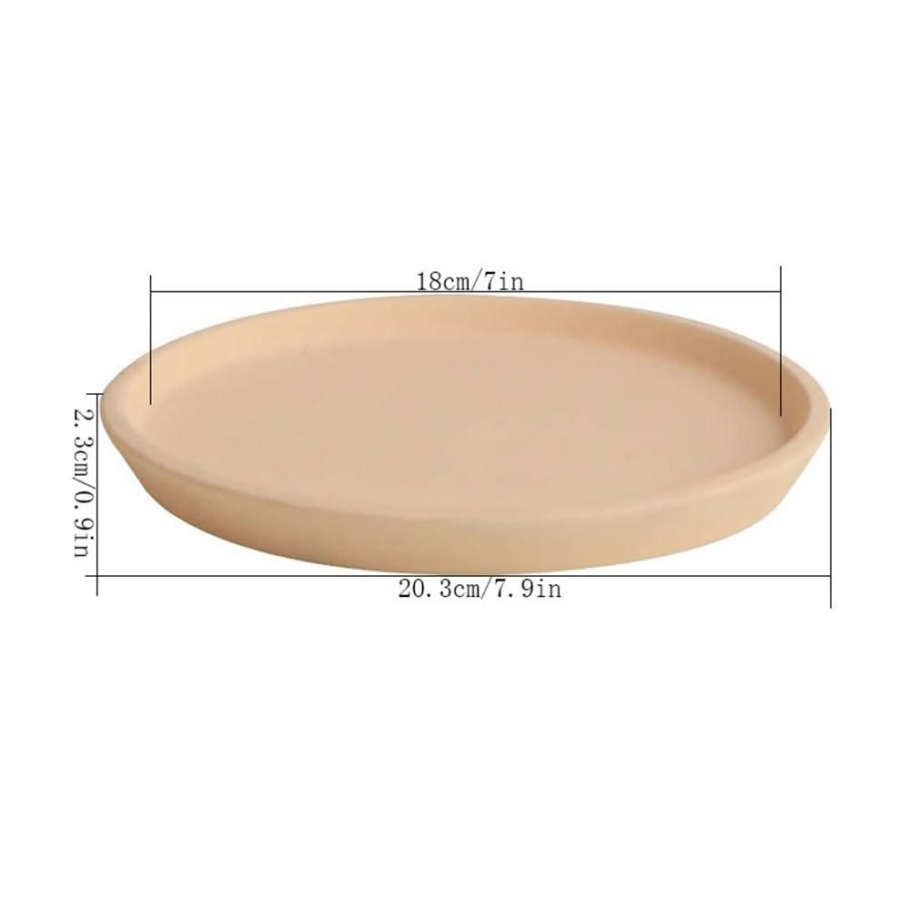 Wszechstronny Okrągła, zwięzła, ceramiczna taca ociekowa do sadzenia kwiatów(Orange)