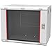 Produktbild Netzwerkschrank, Serverschrank 19 Zoll Rack - 6HE -7HE- 9 HE - 12HE - 16HE - 400 mm Tiefe  Wandmontage - Montiert - Sicherheitsglastür - Grau (9HE)