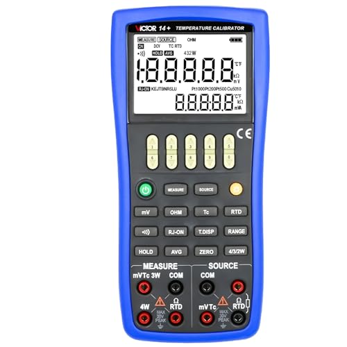 RUOSHUI Multi-function Calibration 14+ Temperature Calibrator with Measure and Source function 2-wire,3-wire,4-wire connection or ohm and RTD measurement(RUOSHUI 14+)