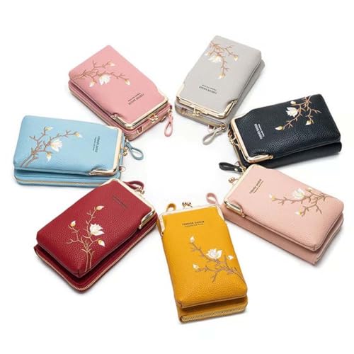 Women Sling Cross-Body Wallet with Mobile Cell Phone Holder, Crossbody Phone Bags, Mini Shoulder Purse Pocket3