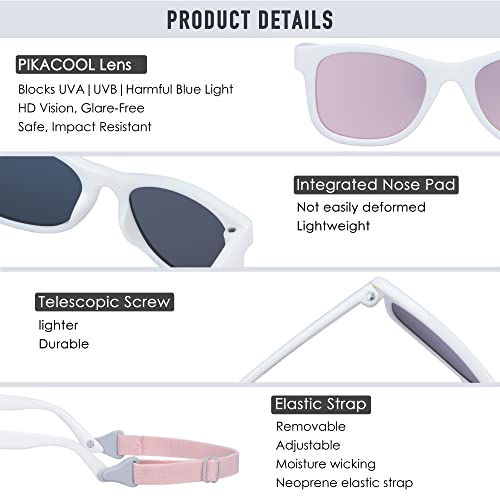 PIKACOOL Occhiali da sole per bambini da 0 a 24