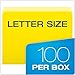 Pendaflex Two-Tone Color File Folders, Letter Size, Yellow, Straight Cut, 100/BX (152 YEL)
